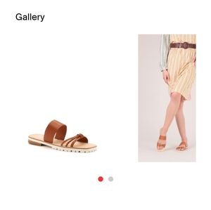 Free People BOTKIER Moira sandal Brown 100%Leather Women 10us